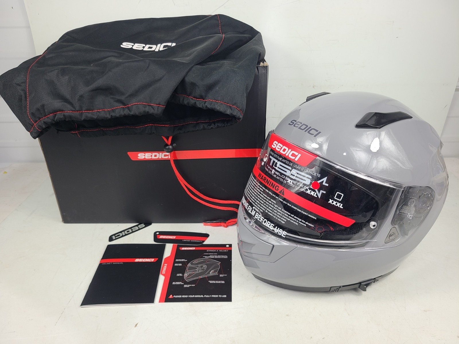 (NEW) Sedici Strada 2 Dot Gray Helmet Size 2XL SDH700-GY
