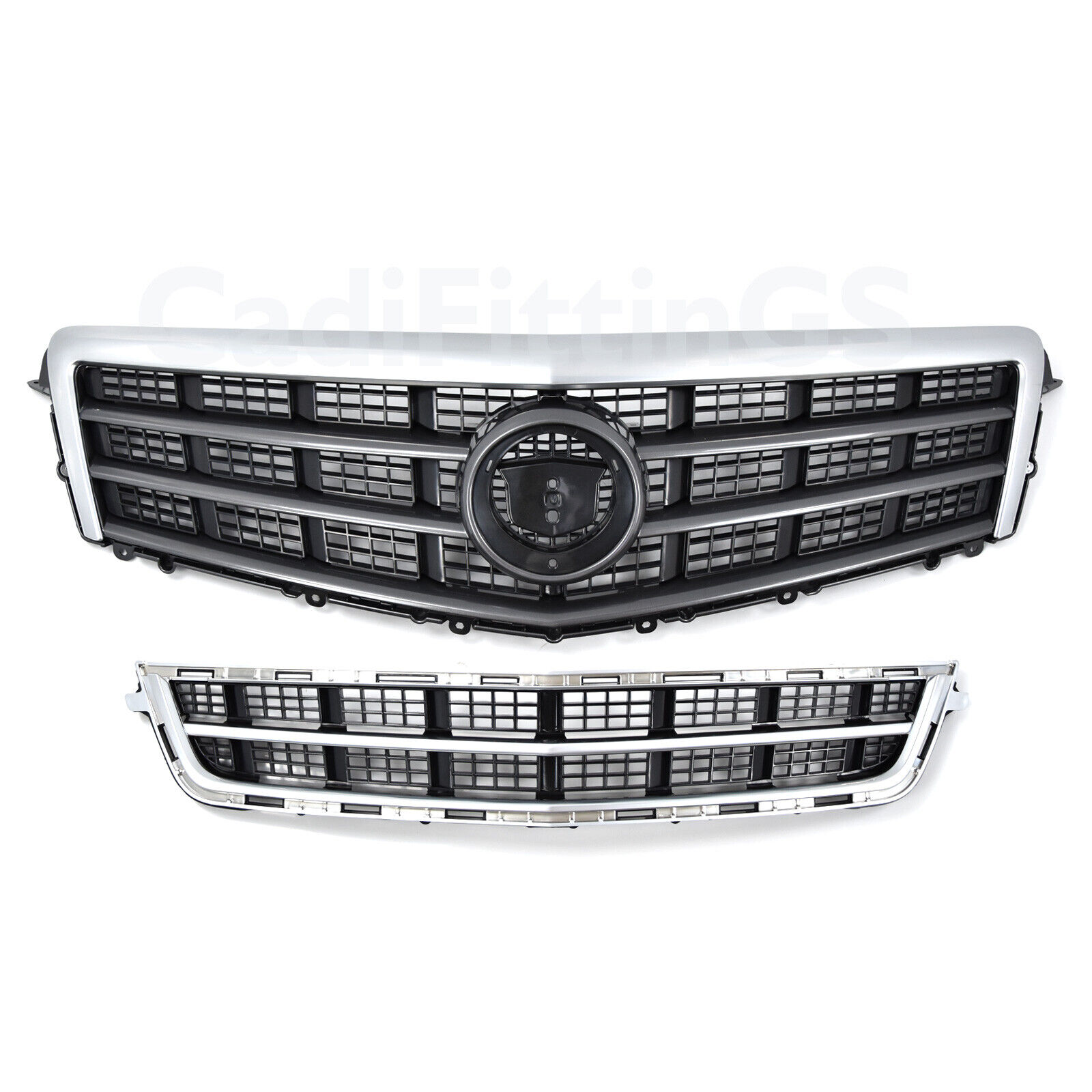 2013-2014 Cadillac ATS Front Upper Grille Lower Grill Trim Molding 3PCS OEM