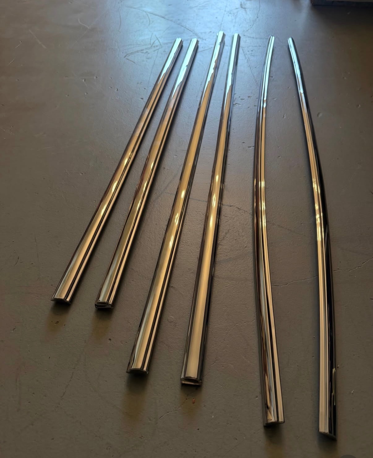 1940 Mercury Sedan Convertible STAINLESS MOLDINGS Original pair