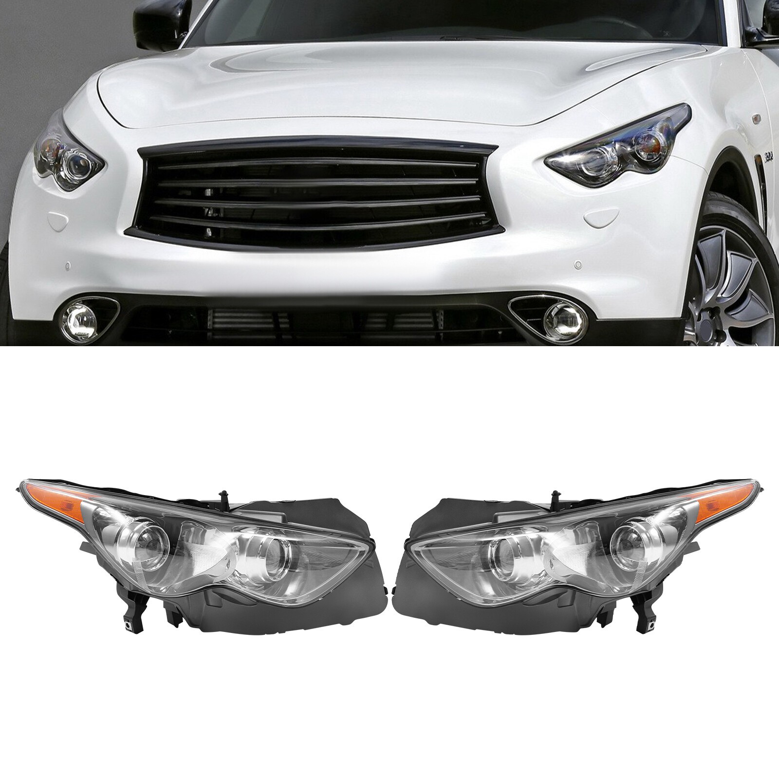 For 09-17 INFINITI FX35 FX50 QX70 Xenon/HID Headlight Headlamps Left/Right New