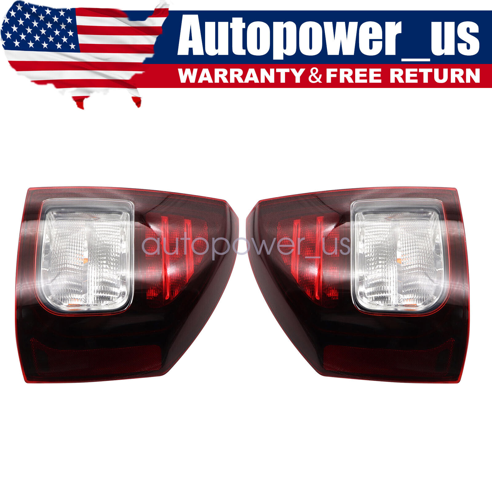 For Jeep Compass 2014-2017 Pair Tail Light LED Tail Lamp Right + Left  Side