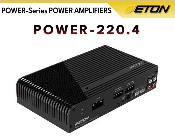 ETON POWER-220.4 4-Channel Class-D Power Amplifier 145W x4 4-Ohm 146x50x249mm