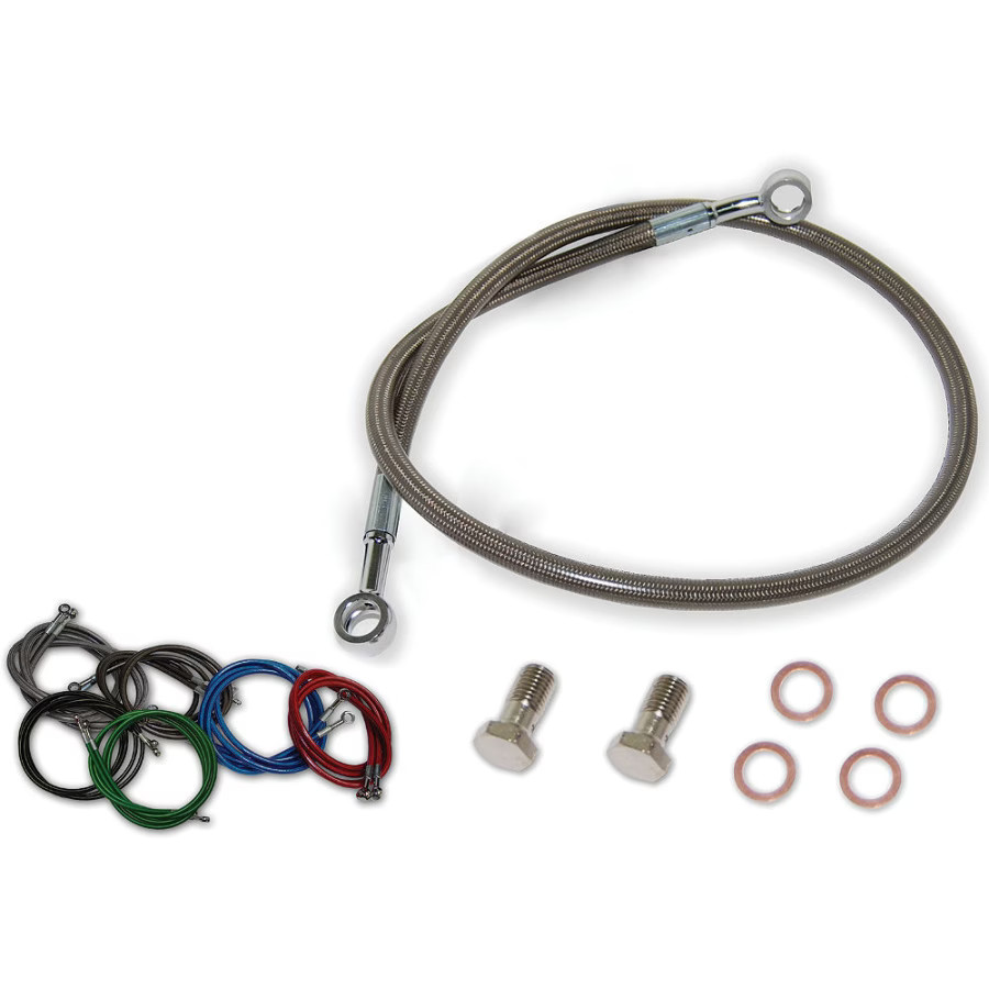 Streamline Rear Brake Line - Blue, Stock LTR450-R-B