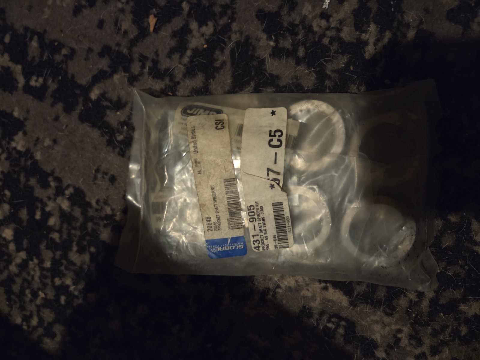 Vintage NOS JIMS Motor Sprocket Shaft Spacer Kit (8-Piece)****Part...