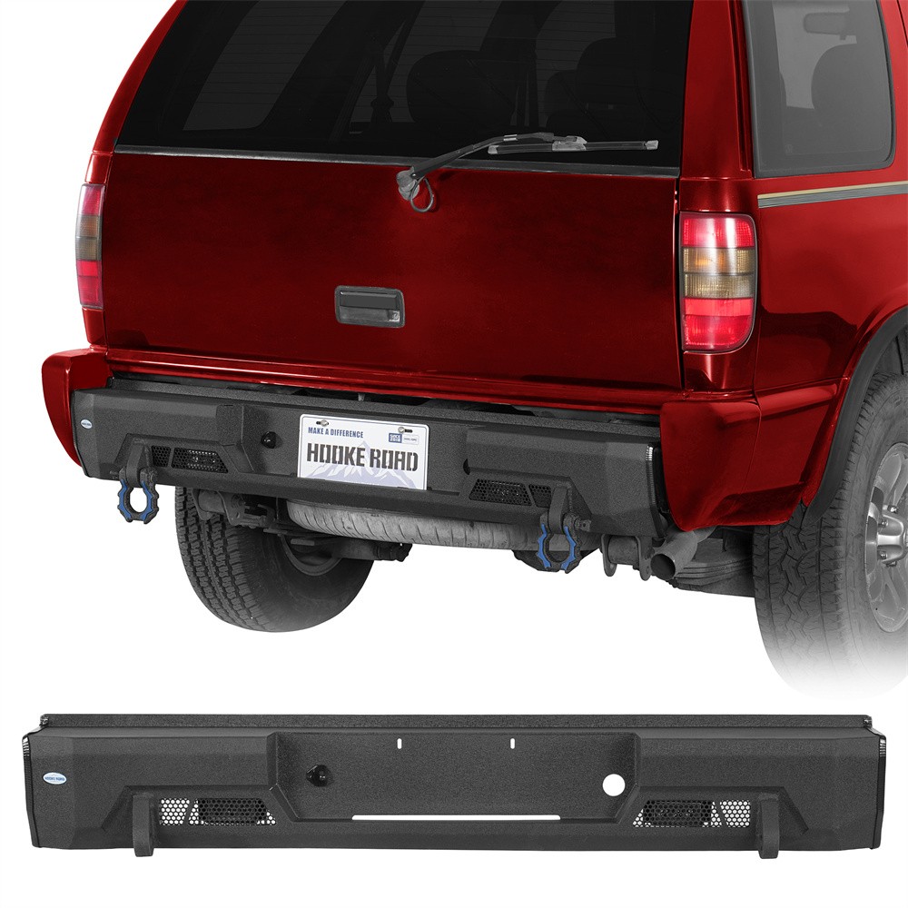 Full Width Steel Rear Bumper Guard For 1995-2005 Chevy S10 Blazer w/LED Lights