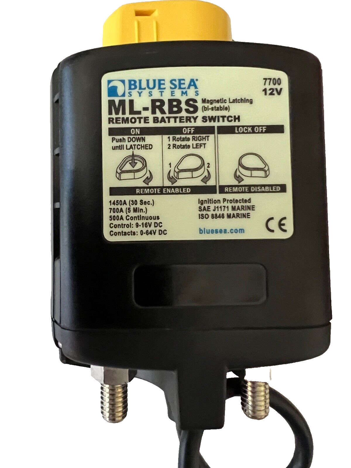 Blue Sea Systems NEW OEM SURPLUS 7700 ML-RBS Remote Battery Switch 12V 700100B