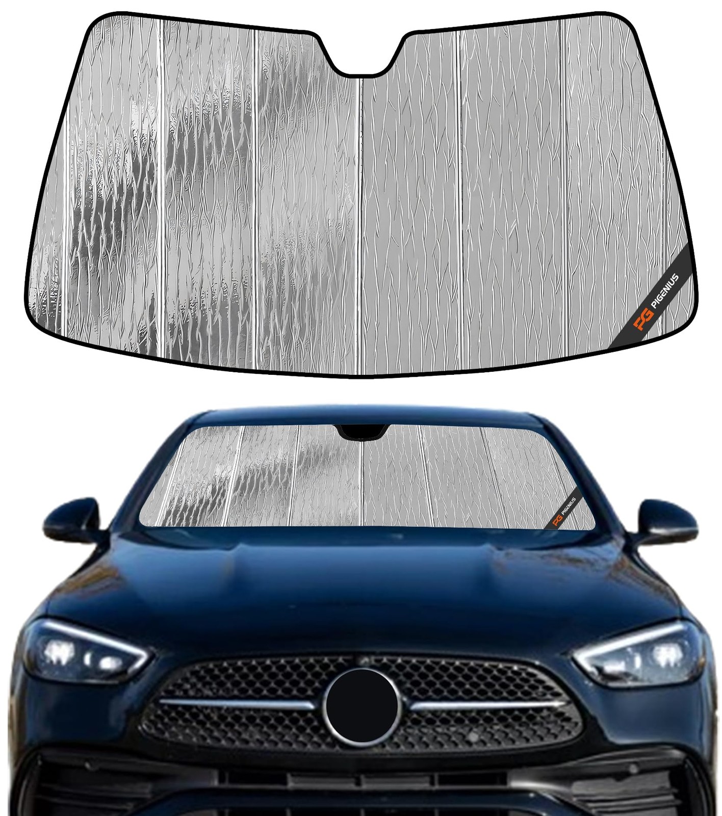 Windshield Sun Shade Mercedes Benz C Class Sedan 2015-2021 A-SS539 Pigenius Windshield Sun Shade Mercedes Benz C Class Sedan 2015-2021 A-SS539 Pigenius