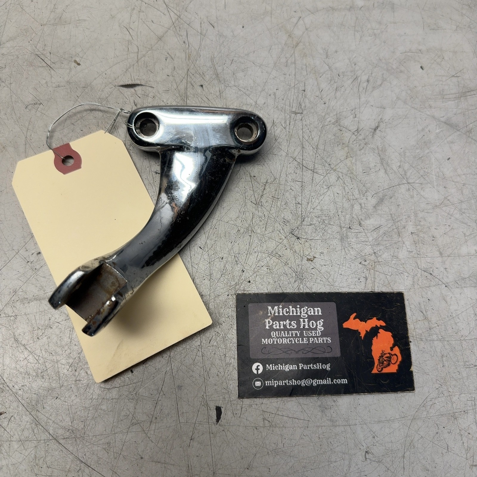 91-03 Harley XL 883 1200 OEM Left Chrome Mid Control Footrest Peg Mount