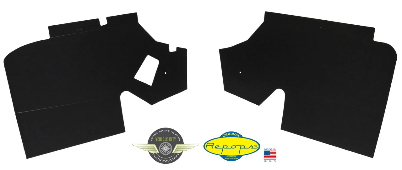1969 1970 Buick Riviera Trunk Boards Black 2 Pcs