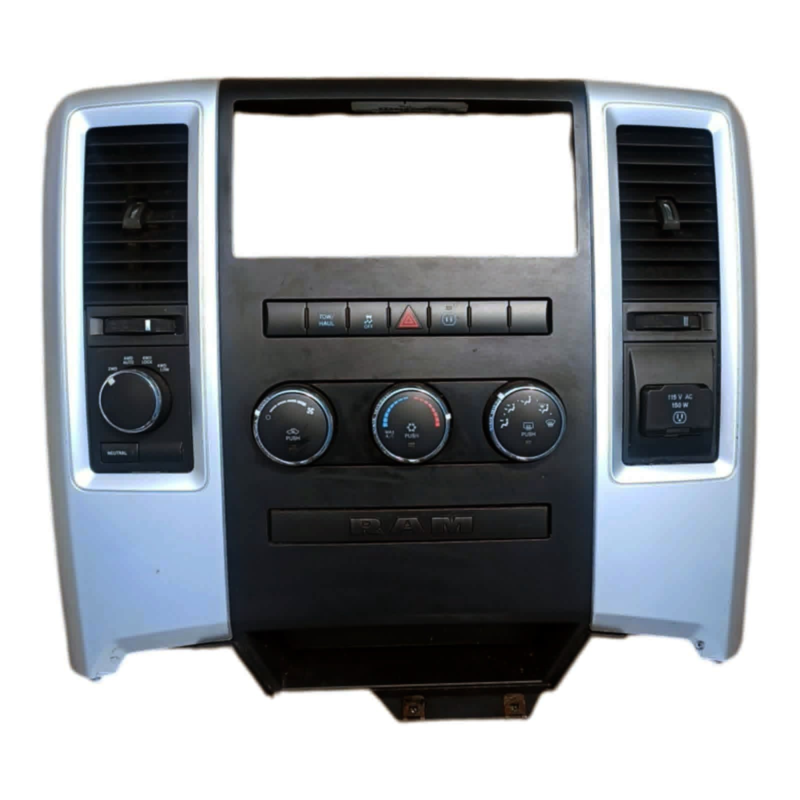 09-12 Dodge RAM 1500 Dash Instrument Panel Bezel Radio 1EB051SDAC AC Heat Contrl