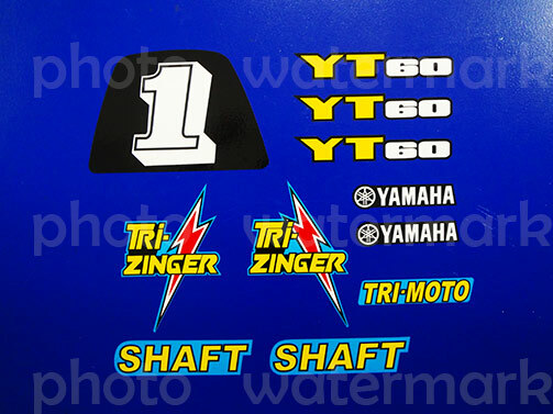 1984-1985 TRI-ZINGER 11pc YT60 Blue Model Trike Decal Stickers graphics 3wheeler