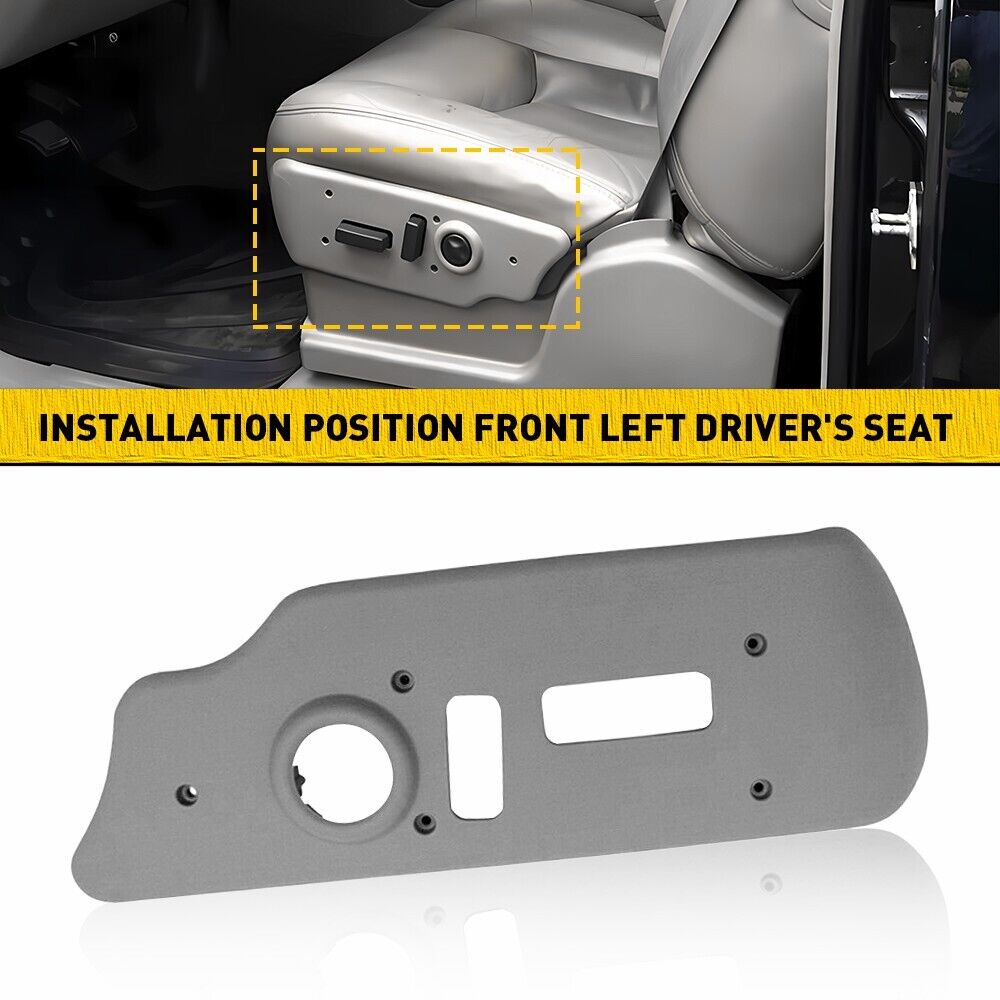 Power Seat Switch Bezel Trim Panel Gray Left Driver Side Fit For Chevy GMC Truck