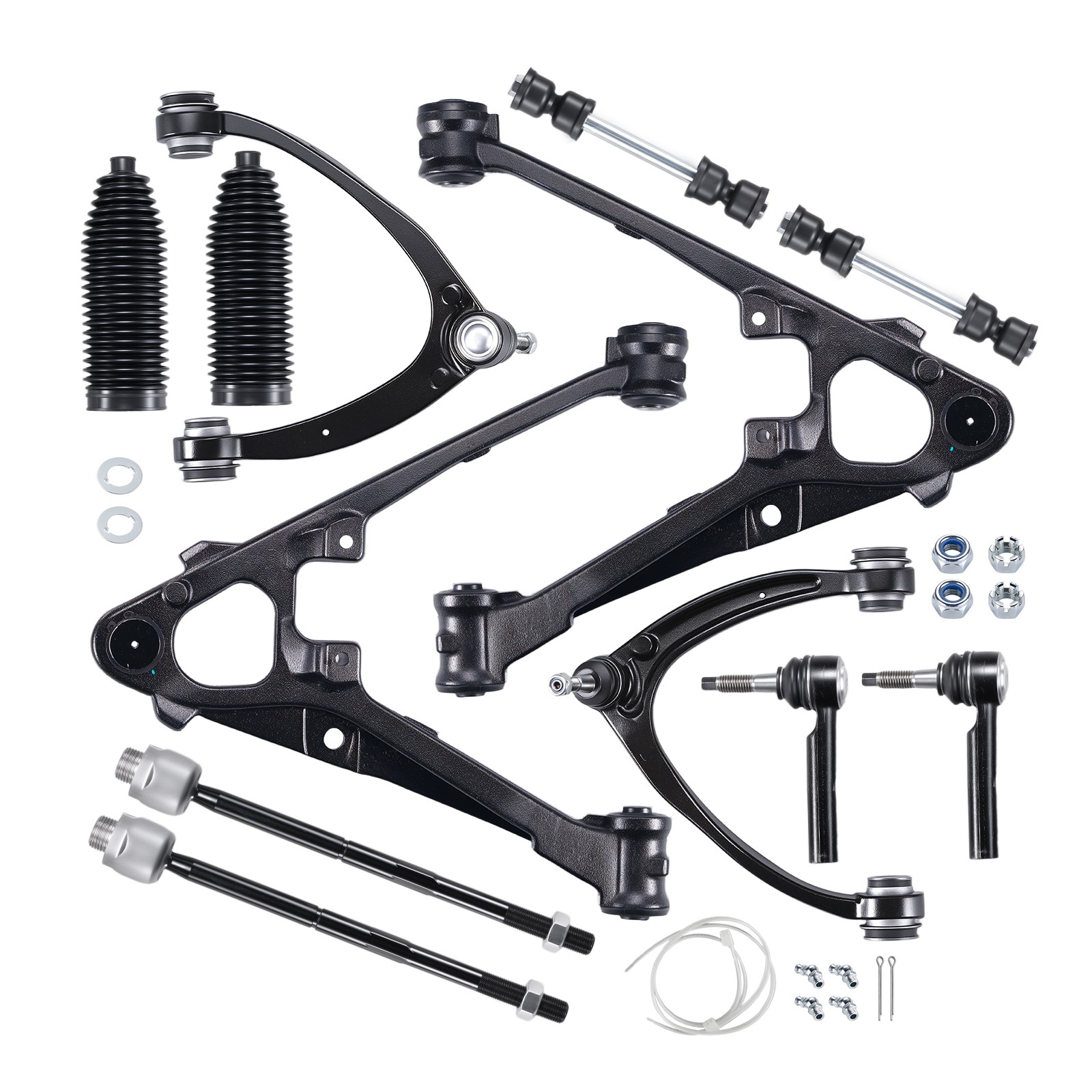 12pc Front Upper Lower Control Arm Sway Bar Fits 07-13 Chevrolet Avalanche 5.3L