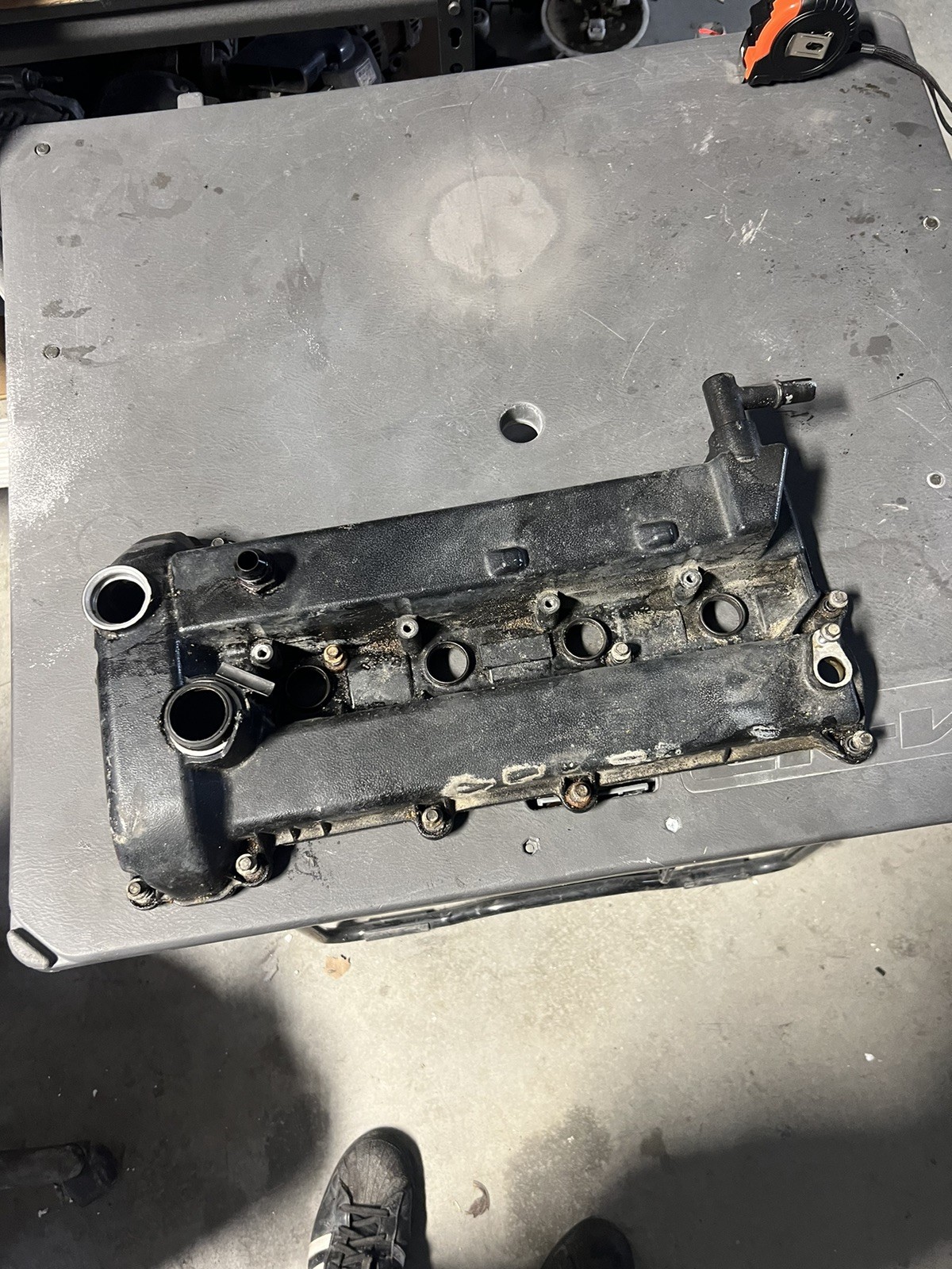 Mazda Mazdaspeed3 Modified Valve Cover Wrinkle Black with AN Fitting Gen1 Style
