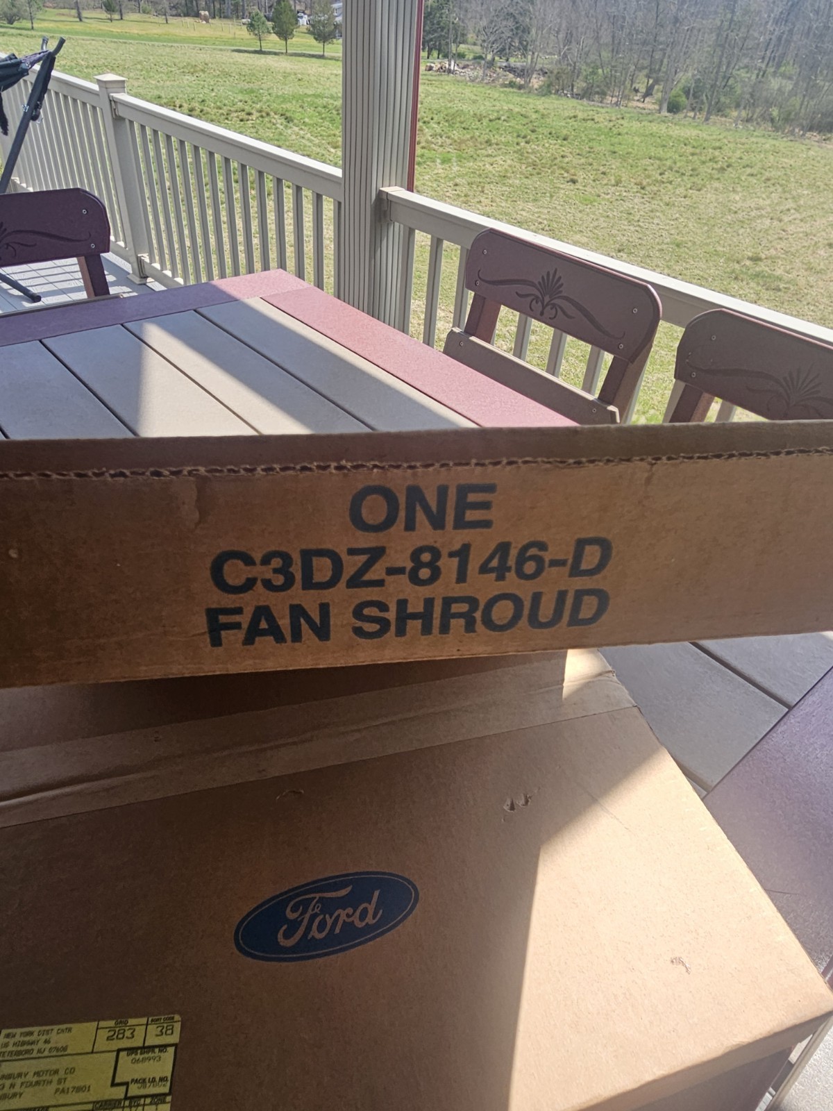 Nos 1965-1966 Mustang 289 Fan Shroud C3DZ-8146-D