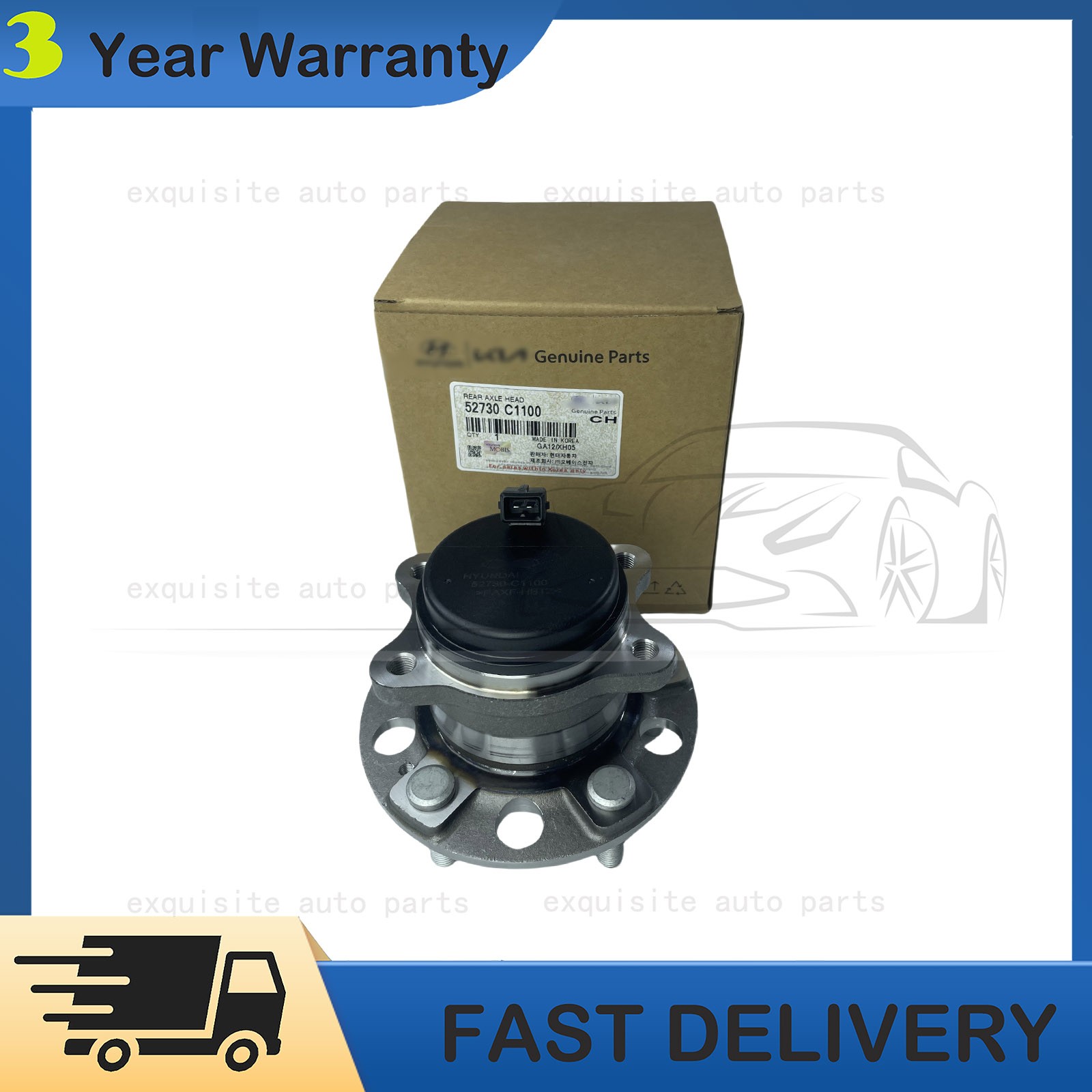 Genu NEW Rear Wheel Bearing & Hub Assy 52730-C1100 for Hyundai Sonata Kia Optima