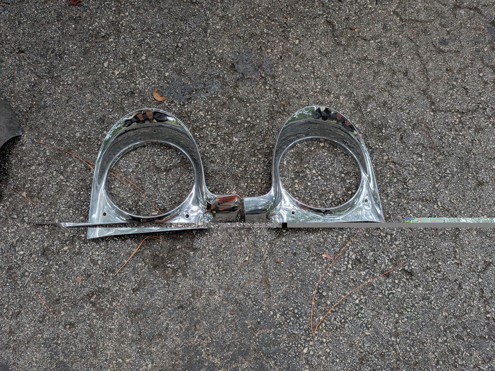 1956 Plymouth Headlight Bezels Pair Bezel Beautiful Condition