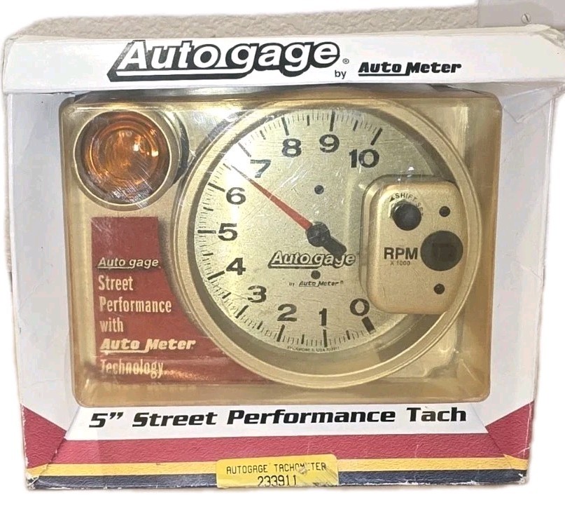 Auto Meter 233911 Autogage Pedestal-Mount Tach New Old Packaging Auto Meter 233911 Autogage Pedestal-Mount Tach New Old Packaging