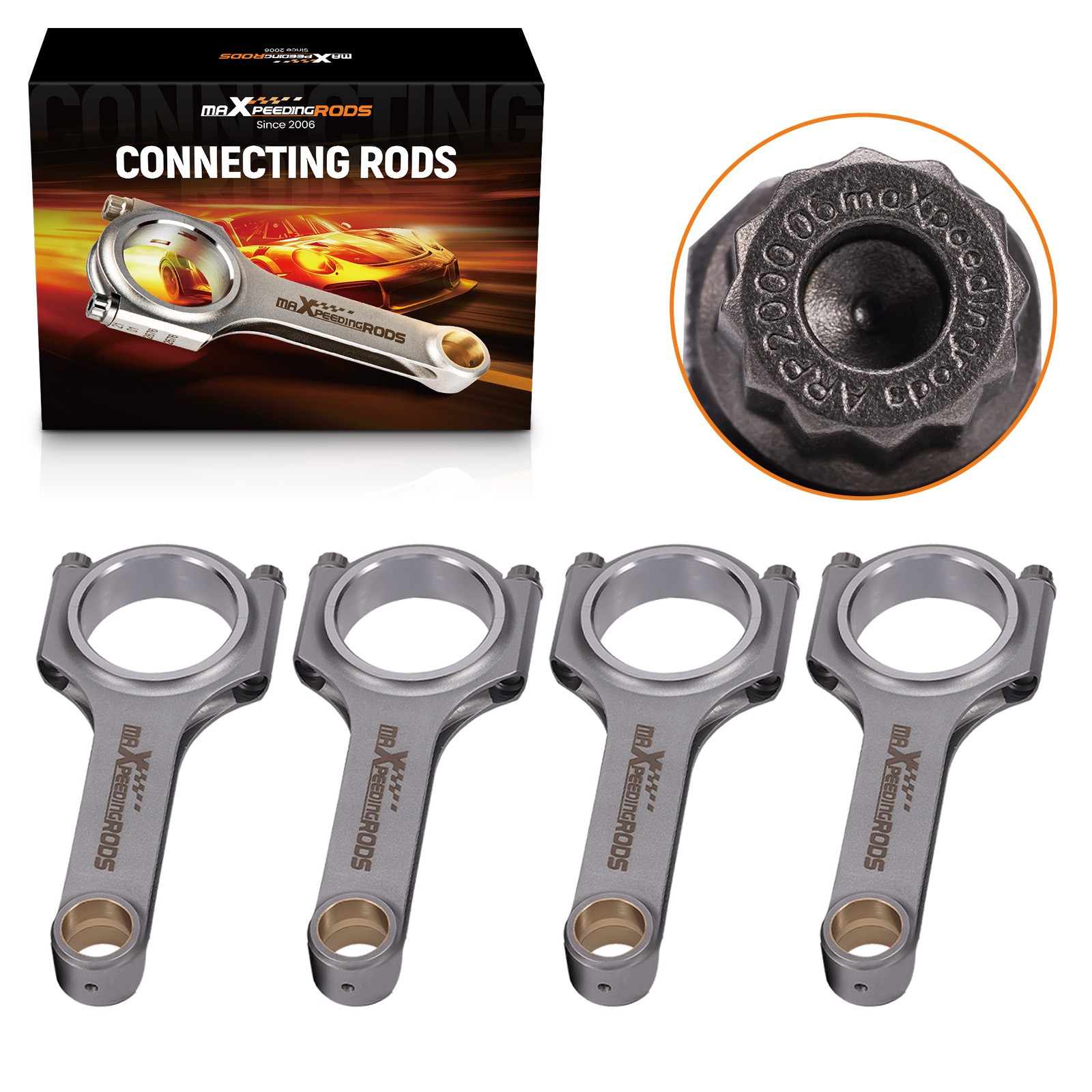 Forged H-Beam Connecting Rods for Honda Acura K24 K24A1 K24A2 K24A4 K24A8 2.4L