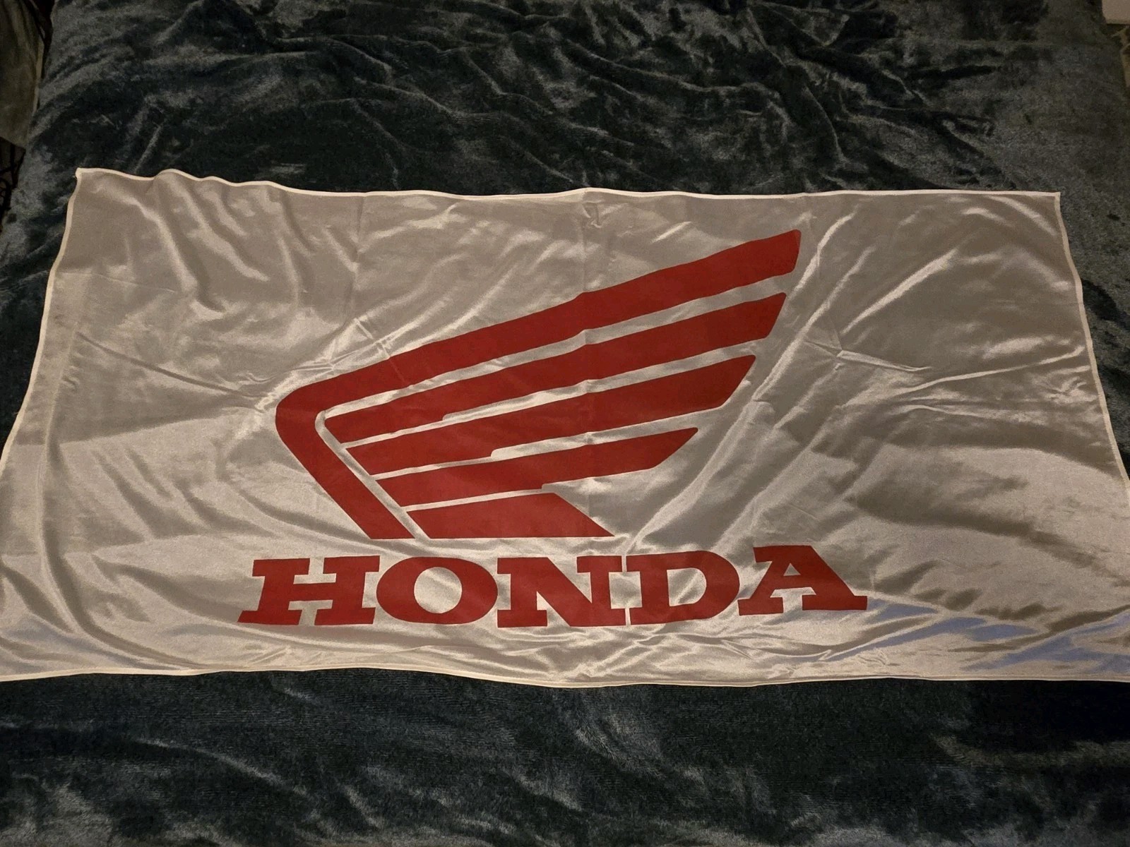 Honda Racing With Wings Flag White With Red Logo 60