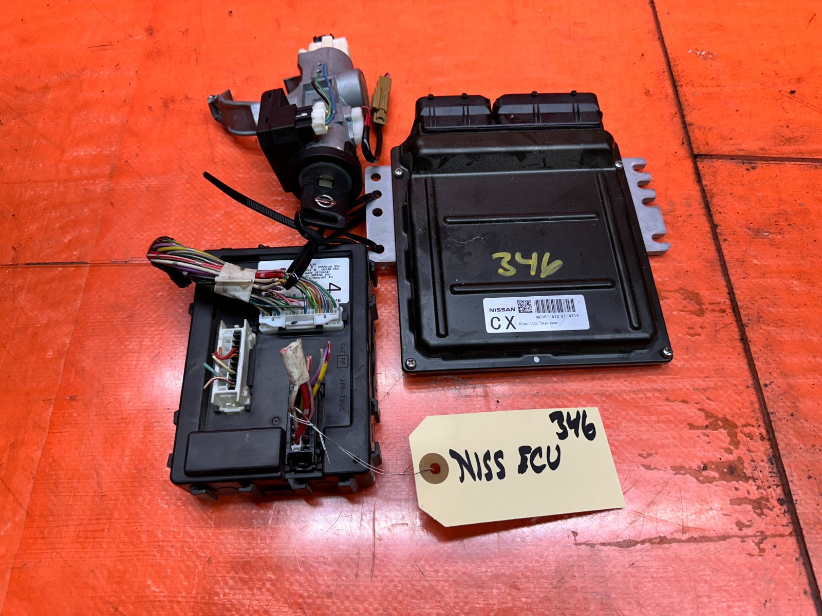 03-06 NISSAN 350Z 3.5L 6 SPEED MANUAL ECU BCM KEY SET MEC61-510 OEM #346