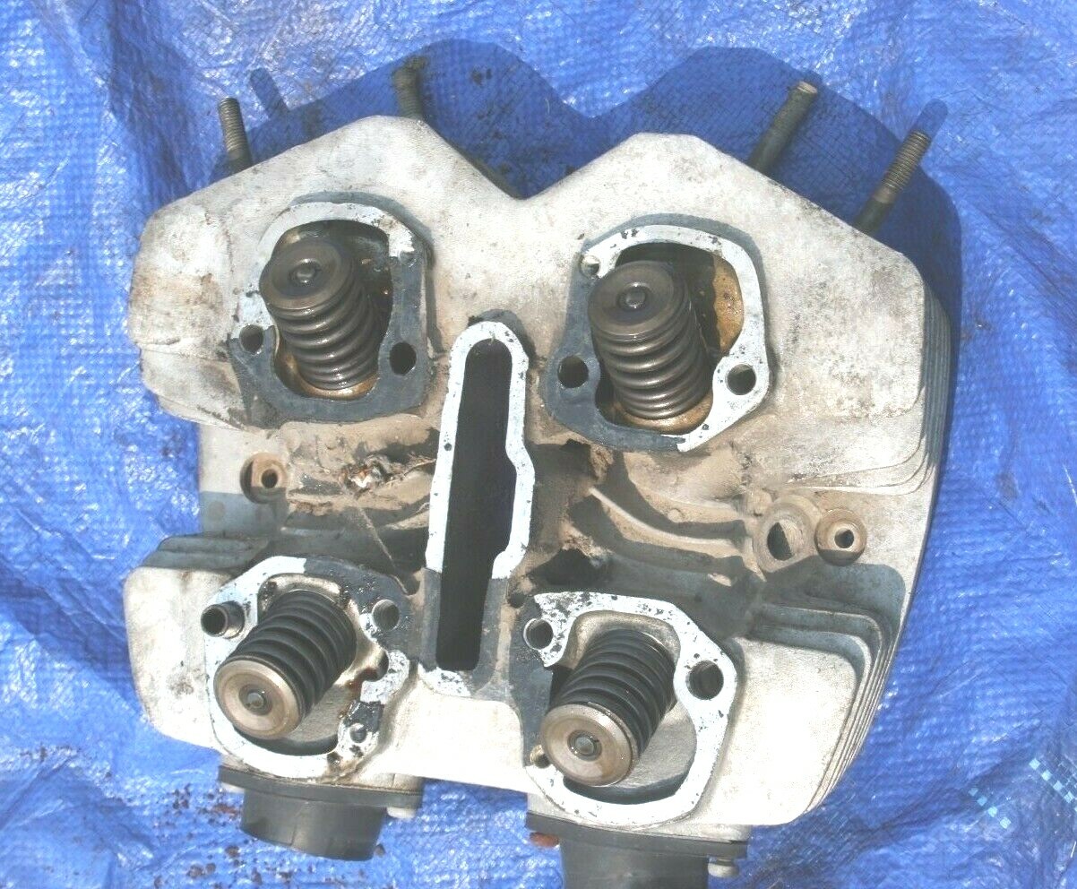 1969-70 HONDA SL 350 OEM CYLINDER HEAD W/MANIFOLD\'S