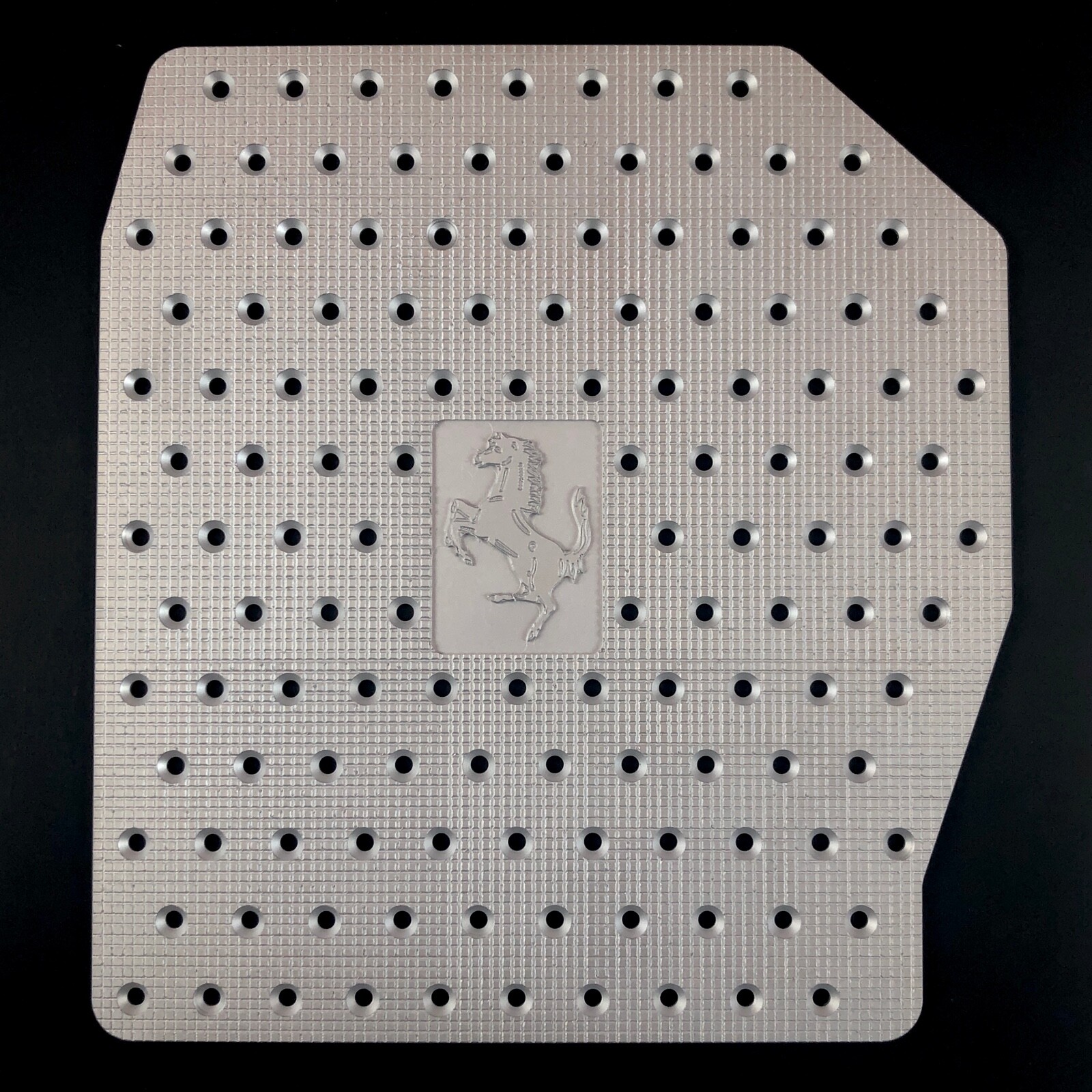 FERRARI 348/355 ALUMINUM PASSENGER DEAD PEDAL/FOOTREST W/CAVALLINO