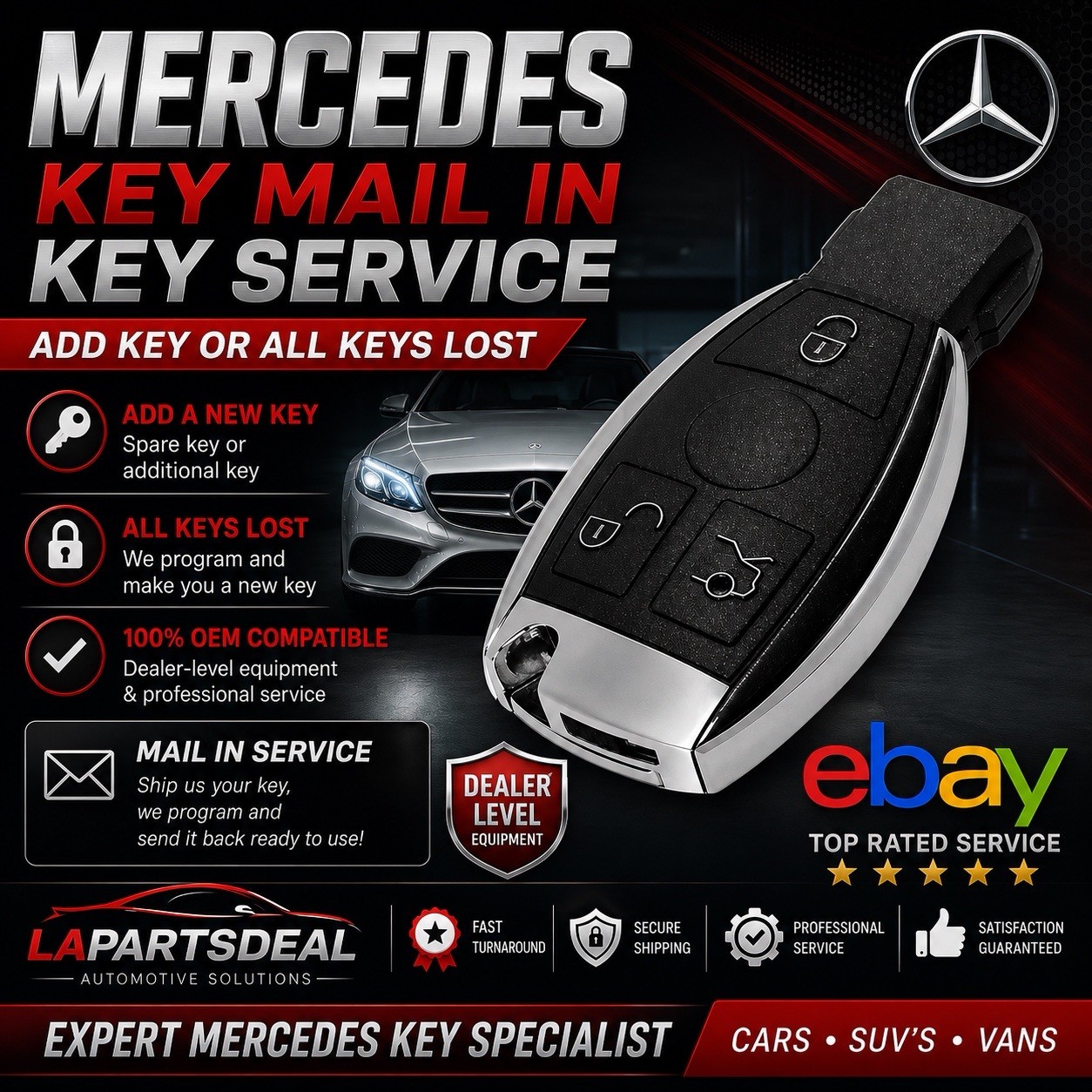 Mercedes-Benz Key Programming Service | Add key or All keys Lost | 1x Fob Mercedes-Benz Key Programming Service | Add key or All keys Lost | 1x Fob