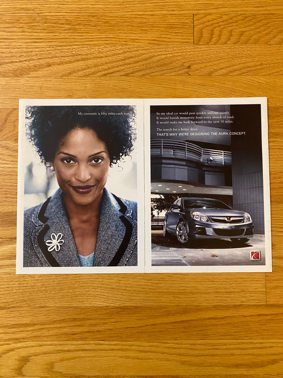 2005 Saturn Aura Concept Car Dealer Brochure Mailer Trifold Catalog Advertising