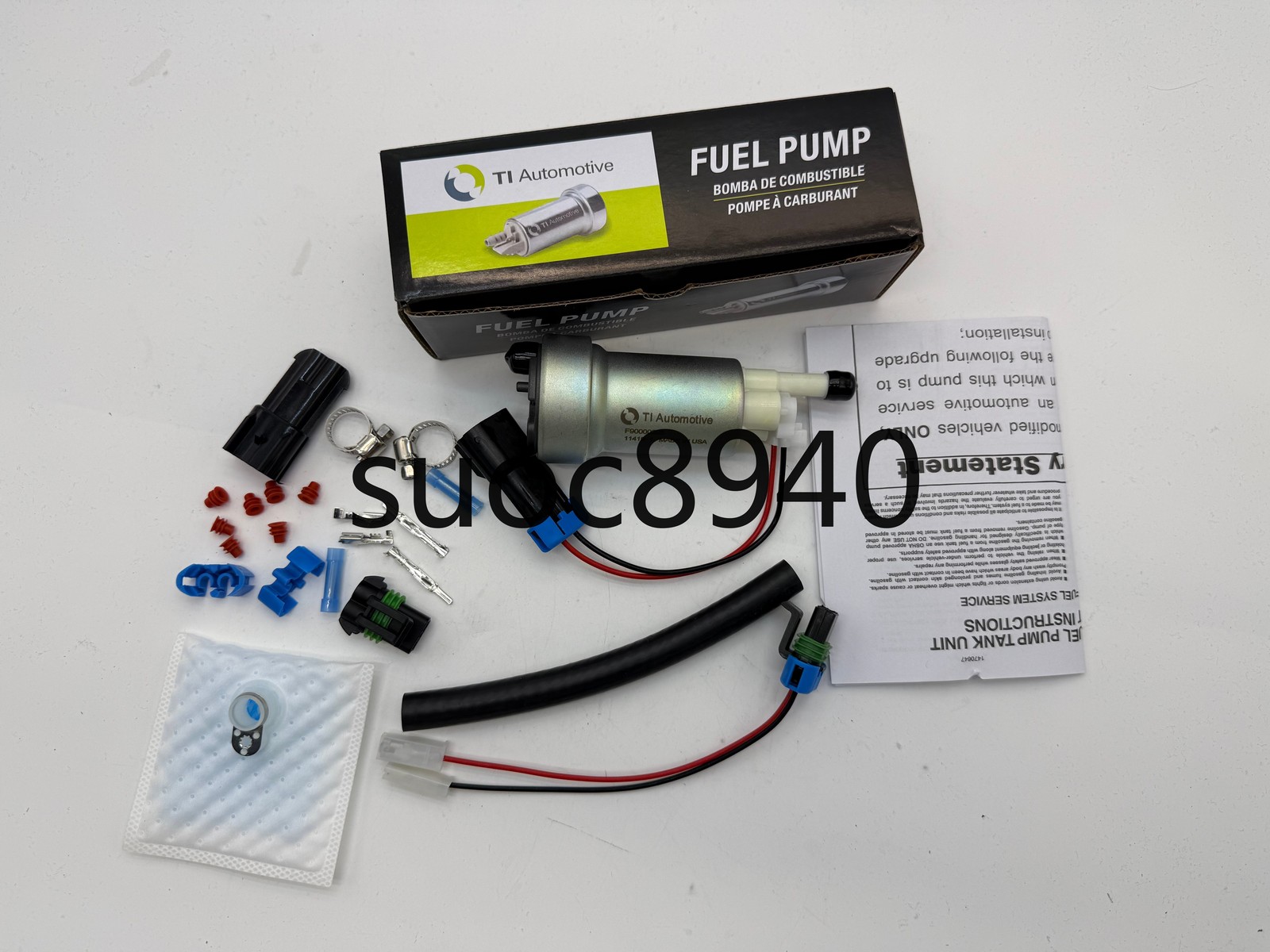 New Genuine TI Walbro 525 525lph Hellcat fuel pump F90000285 installation kit