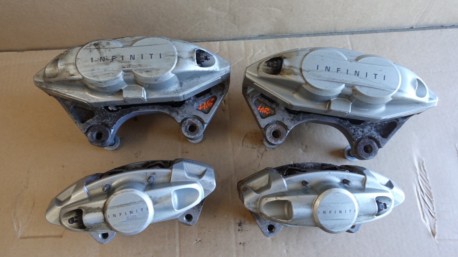 2008-2019 INFINITI G37 M37 M56 Q50 Q60 Q70 FX37 FX50 AKEBONO BRAKE CALIPER SET