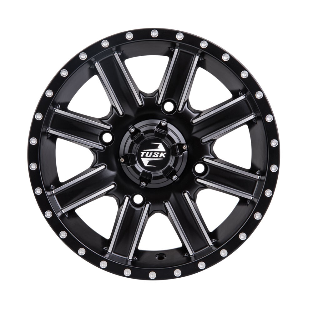 TUSK 4/156 Cascade Wheel 14x7 4.0 + 3.0 Machined/Black for UTV TUSK 4/156 Cascade Wheel 14x7 4.0 + 3.0 Machined/Black for UTV
