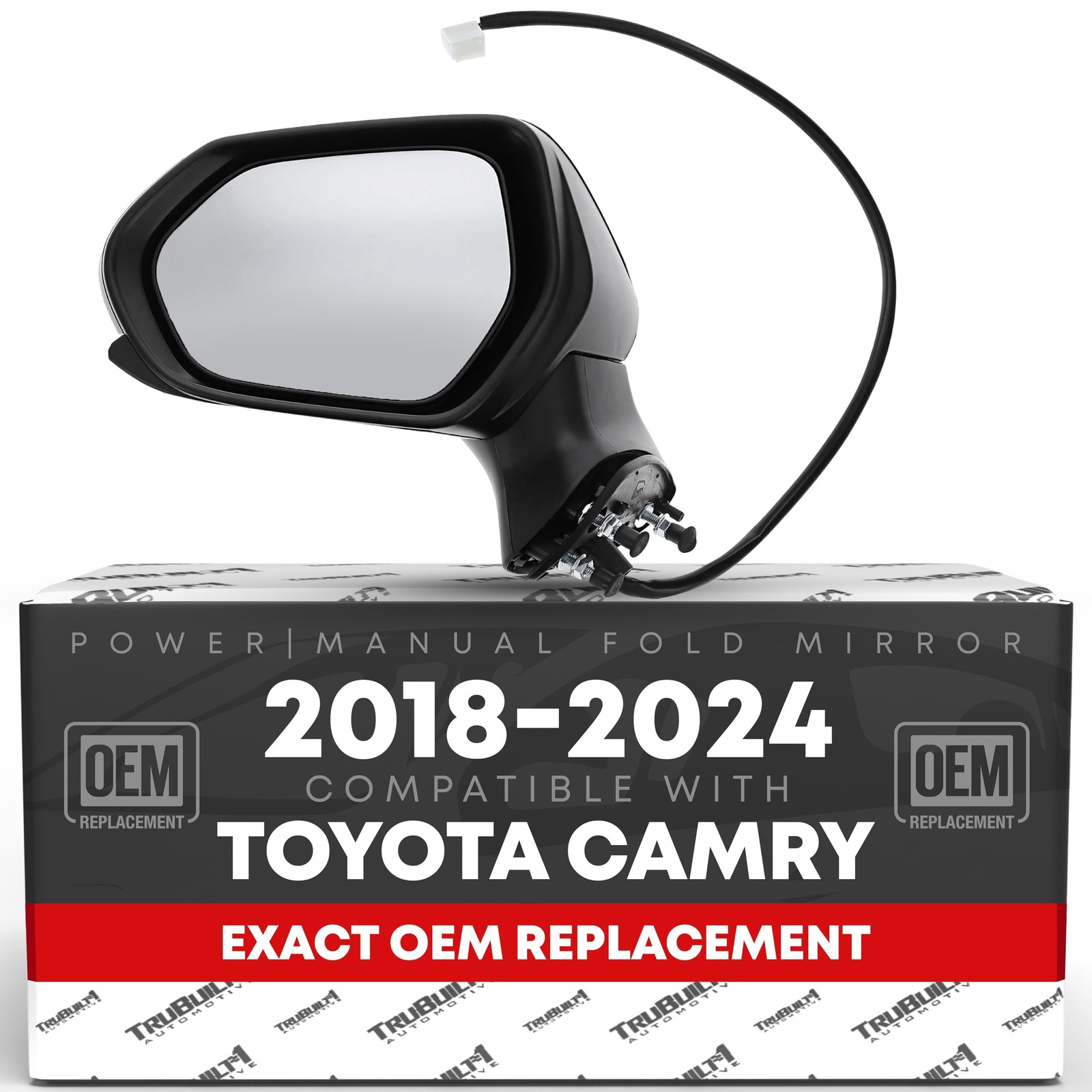 Driver Side Mirror for Toyota Camry - Powered, Manual Fold, Flat Glass - Driv... Driver Side Mirror for Toyota Camry - Powered, Manual Fold, Flat Glass - Driv...