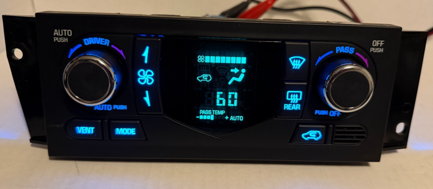 *REBUILT* ICE BLUE LED 02-07 BUICK RENDEZVOUS DIGITAL HEATER A/C CLIMATE CONTROL