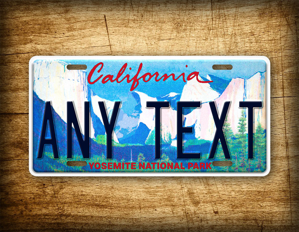 Personalized California Yosemite National Park License Plate 6x12 Custom Personalized California Yosemite National Park License Plate 6x12 Custom