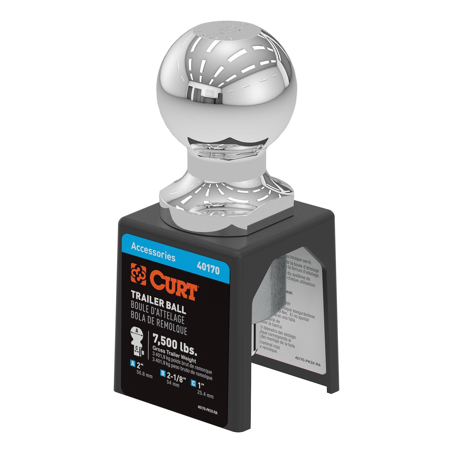 Curt 40170 Trailer Ball 2 in.