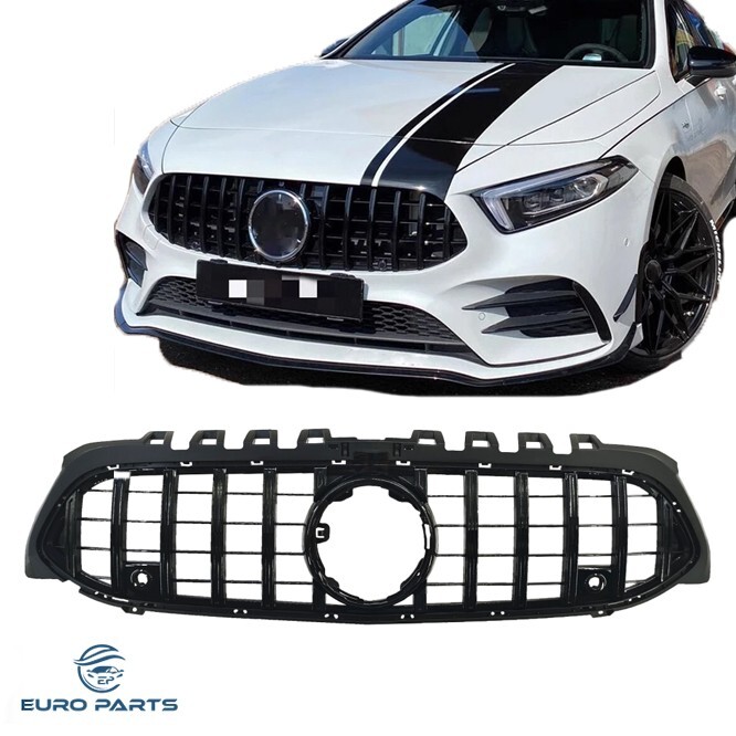 For 2019-2022 Mercedes Benz W177 A250 A45 AMG With black GTR Style Front Grille