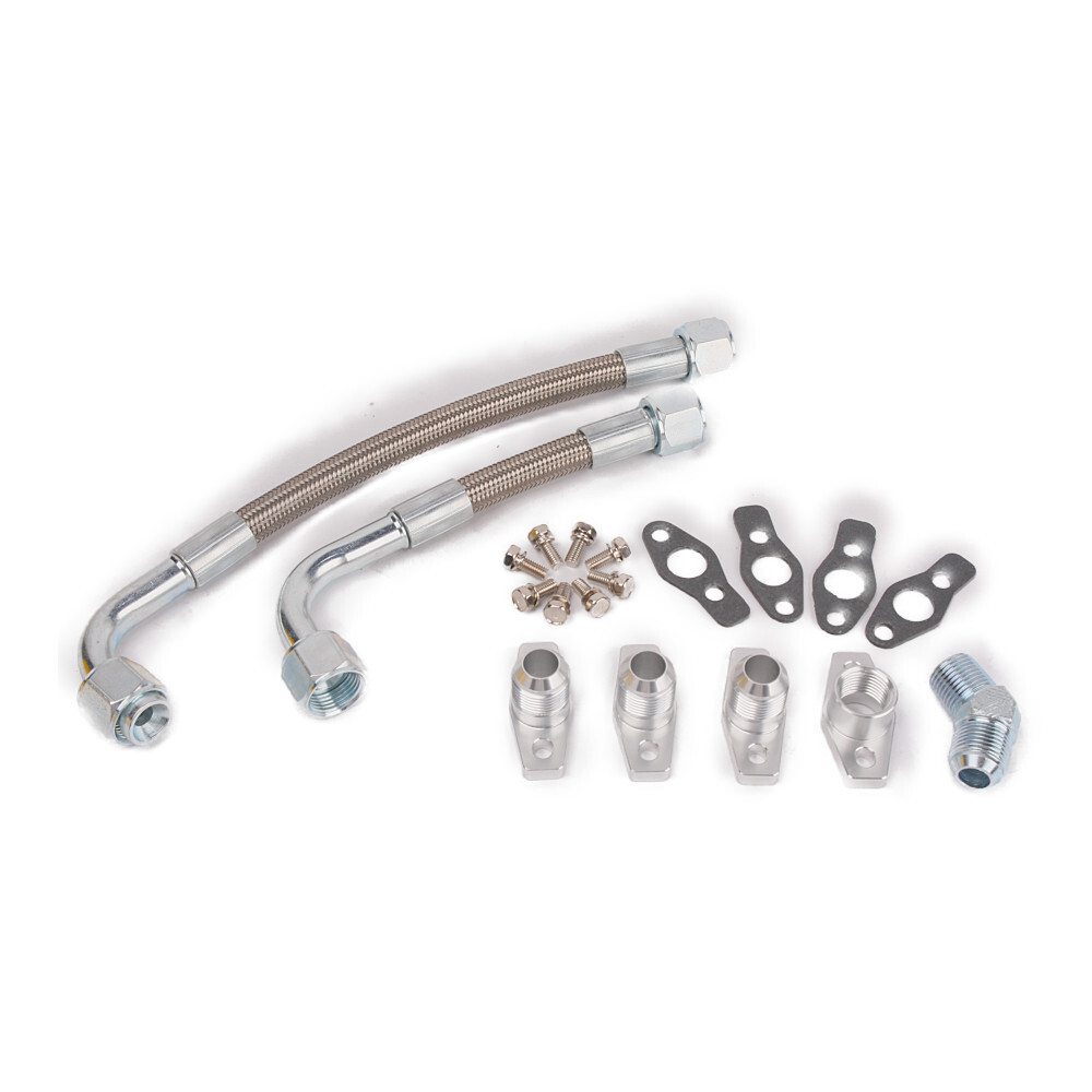 TRITDT Fits 3000GT / Stealth 6G72T w/ Twin stock TD04 Turbo Oil Drain Line Kit