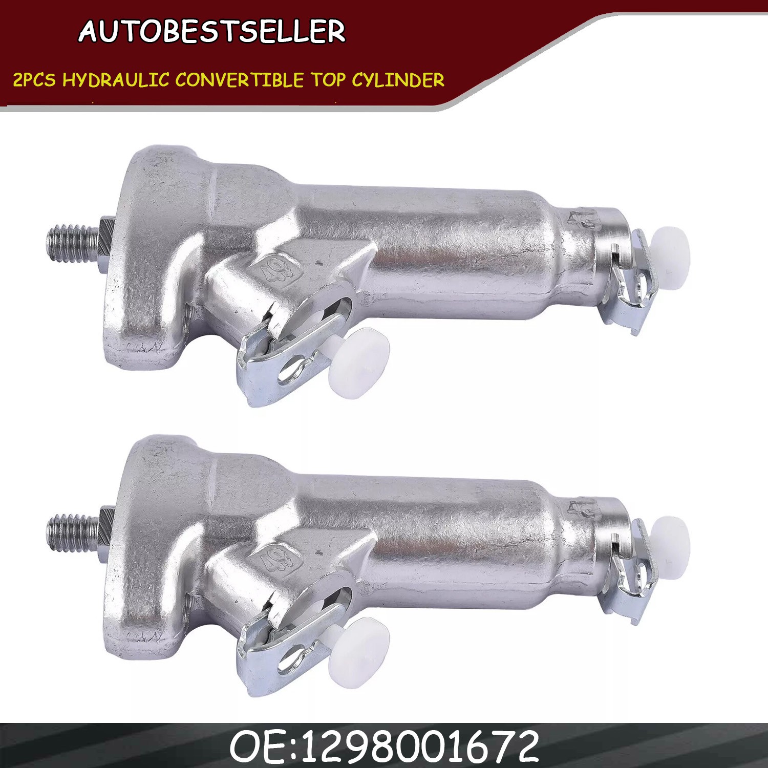 2PCS Hydraulic Convertible Top Cylinder for Mercedes R129 SL320 A208 1298001672