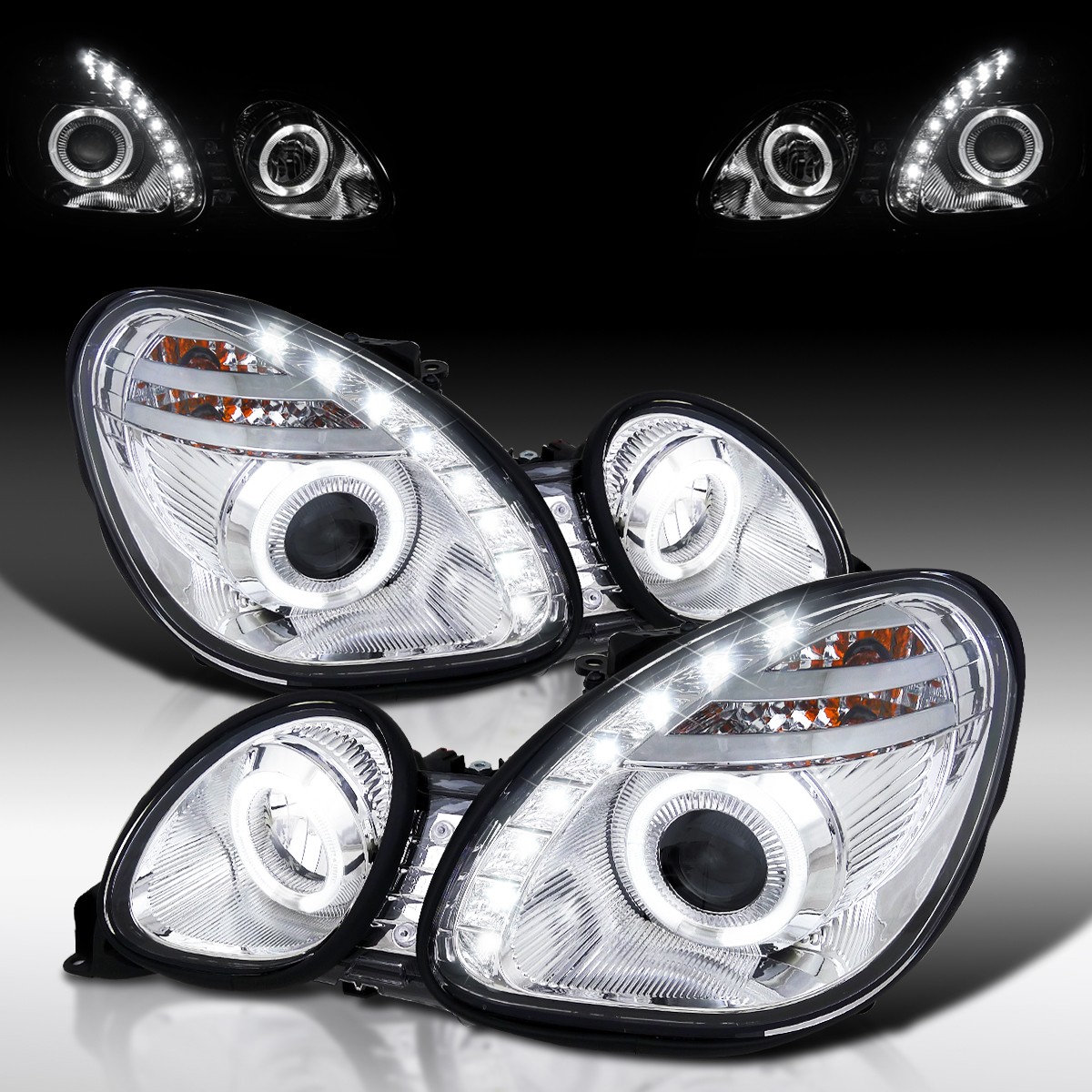 Fit 1998-2005 Lexus GS300 GS400 GS430 LED Halo Projector Headlights Head Lamps Fit 1998-2005 Lexus GS300 GS400 GS430 LED Halo Projector Headlights Head Lamps
