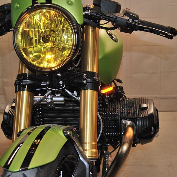 New Rage Cycles R9T-FB Front LED Turn Signals fits 2014+ BMW R Nine T