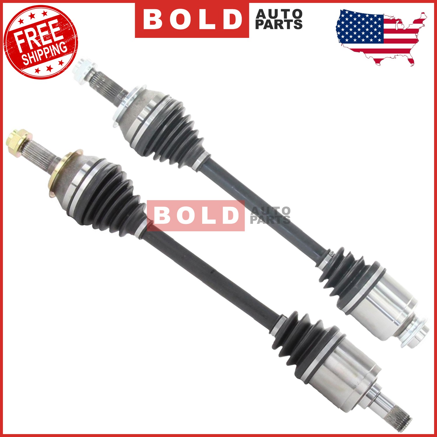 For Honda CR-V 2002-2006 4WD AWD FWD Pair of Front CV Axle Shafts TrakMotive Set