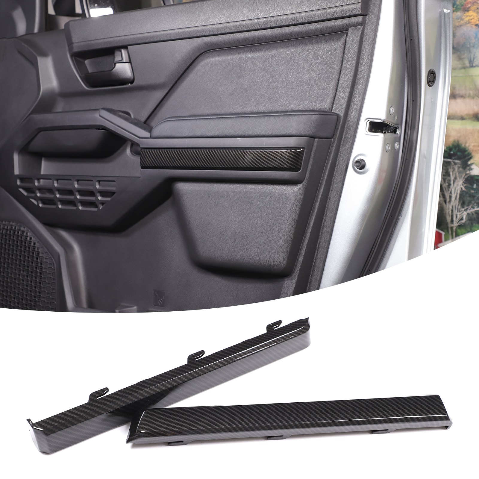 ABS Carbon Fiber Interior Door Panel Stip Replacement For Toyota Tacoma 2024+ US