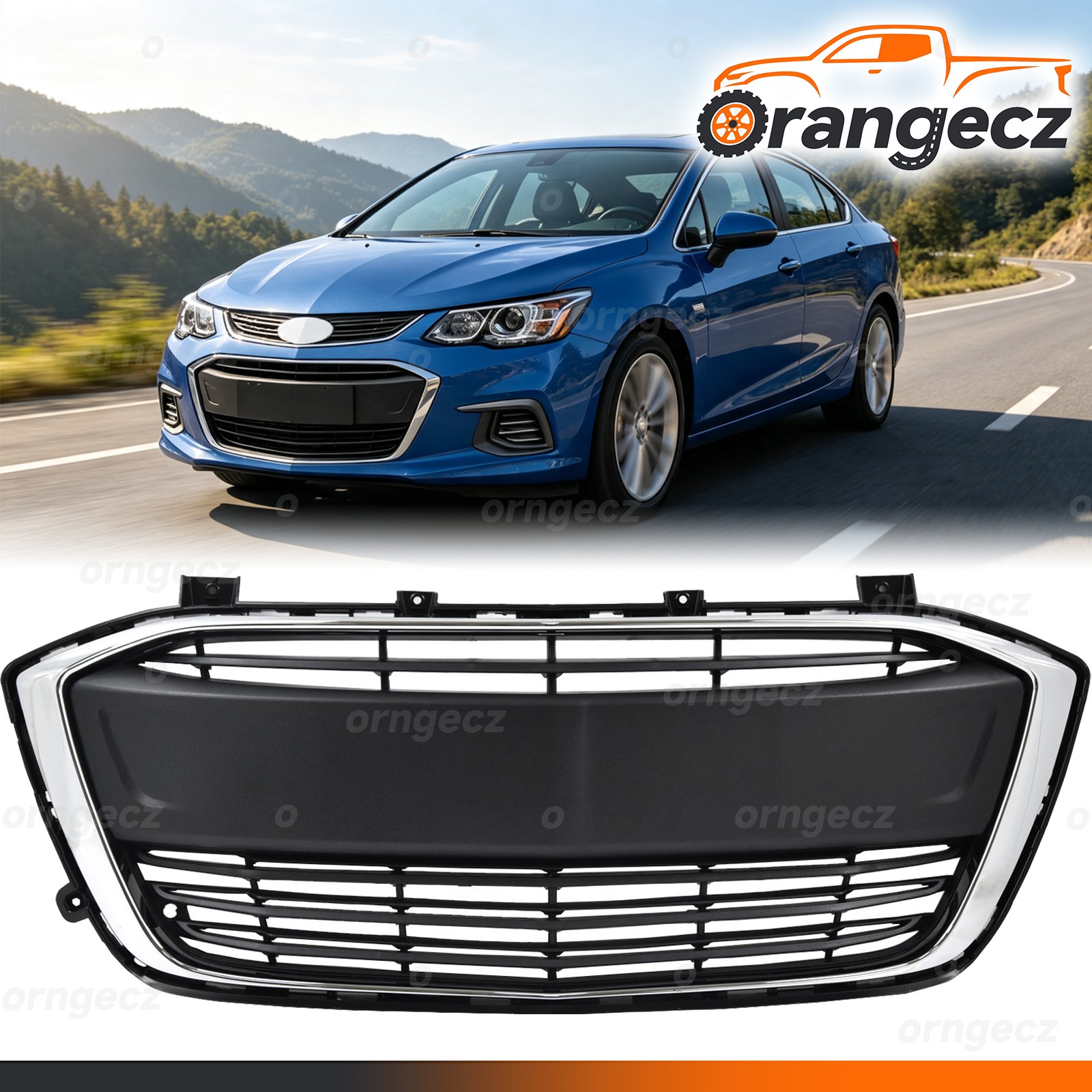 Front Lower Grille Assembly For Chevrolet Sonic LS/LT 2017 2018-2020 Matte Black