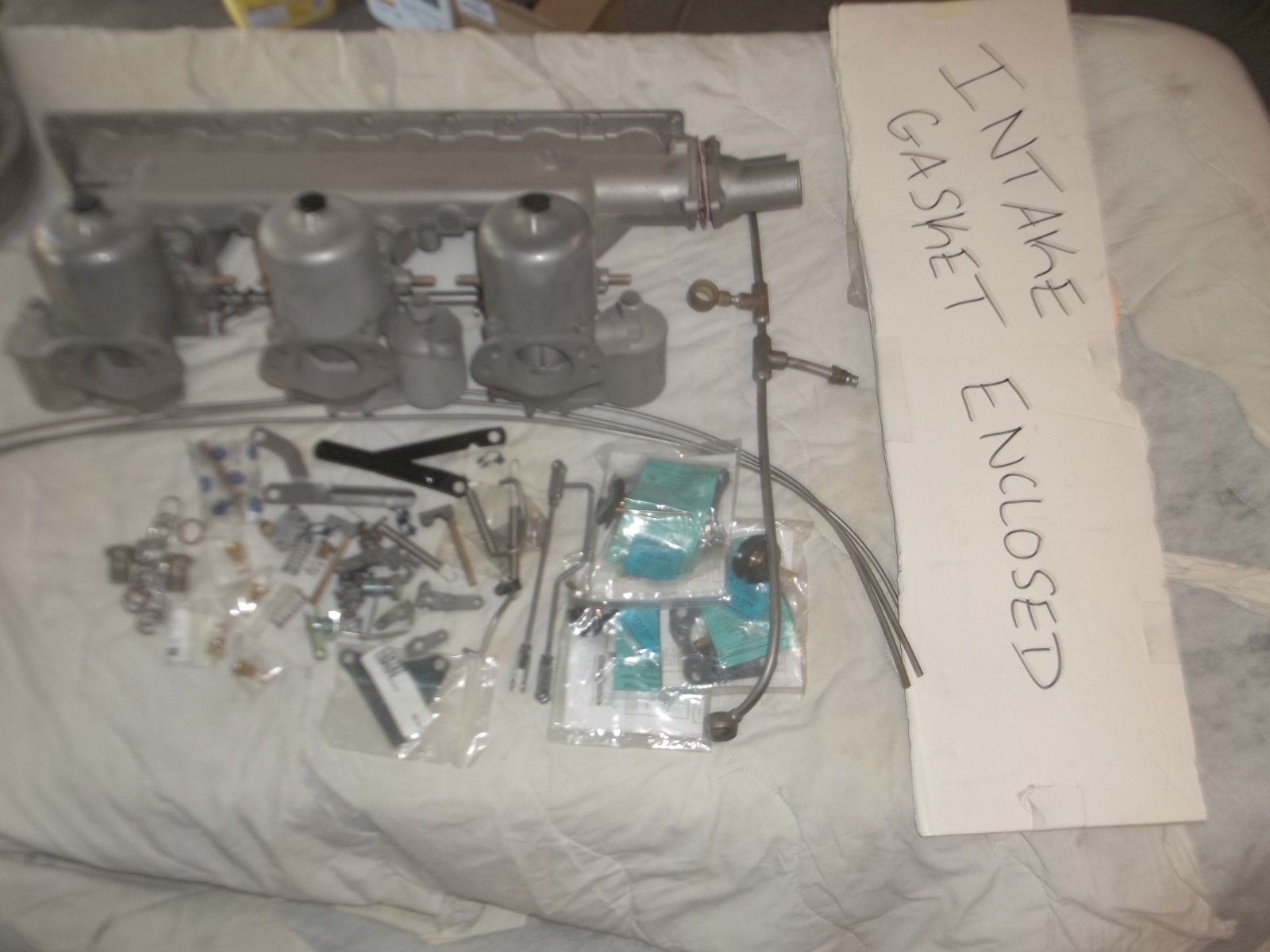 4.2 JAGUAR XKE E TYPE TRIPLE CARB SET UP COMPLETE CONVERSION KITS & BITS INCLUDE