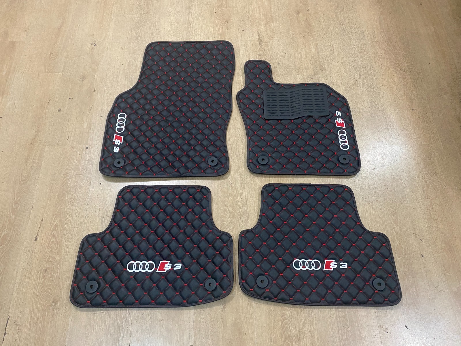 R.H.D Luxury Leather Car Mats for Audi S3 2013-2020 8V , Made to Order R.H.D Luxury Leather Car Mats for Audi S3 2013-2020 8V , Made to Order