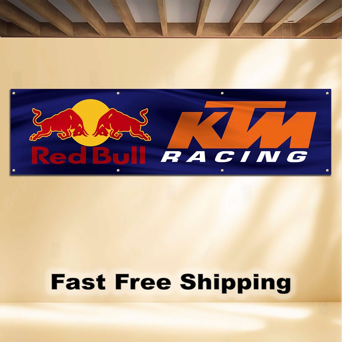 KTM RACING 2\'X8\' BANNER FLAG RED BULL RACING KTM RACING 2\'X8\' BANNER FLAG RED BULL RACING