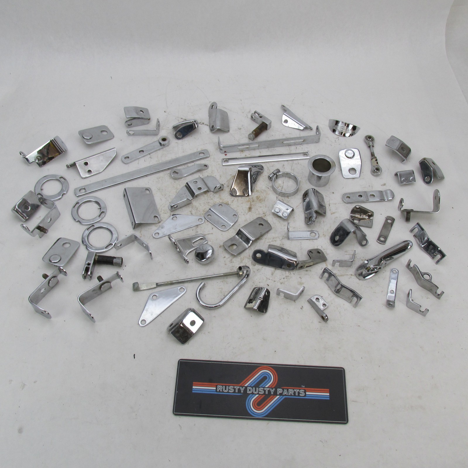 Huge Mixed Lot Harley Davidson & Aftermarket Chrome Hardware Bracket Mounts