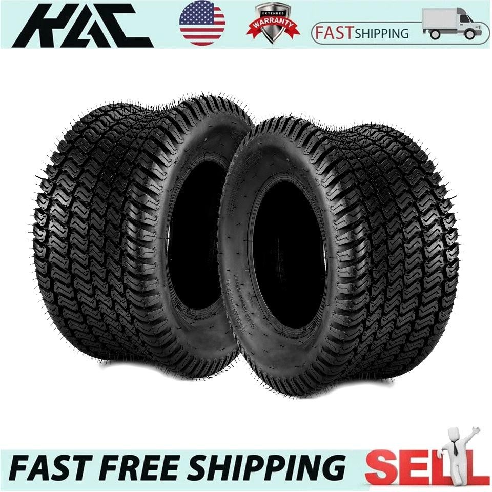 A Pair 20X10.00-10 4P Tires Turf Master Style 20x10-10 Lawn Tractor Tires New