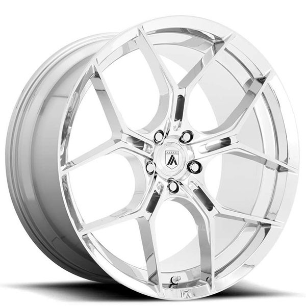 20x9 Asanti Black Wheels ABL-37 Monarch Chrome Rims 5x114.3 ET+38 (1pc)